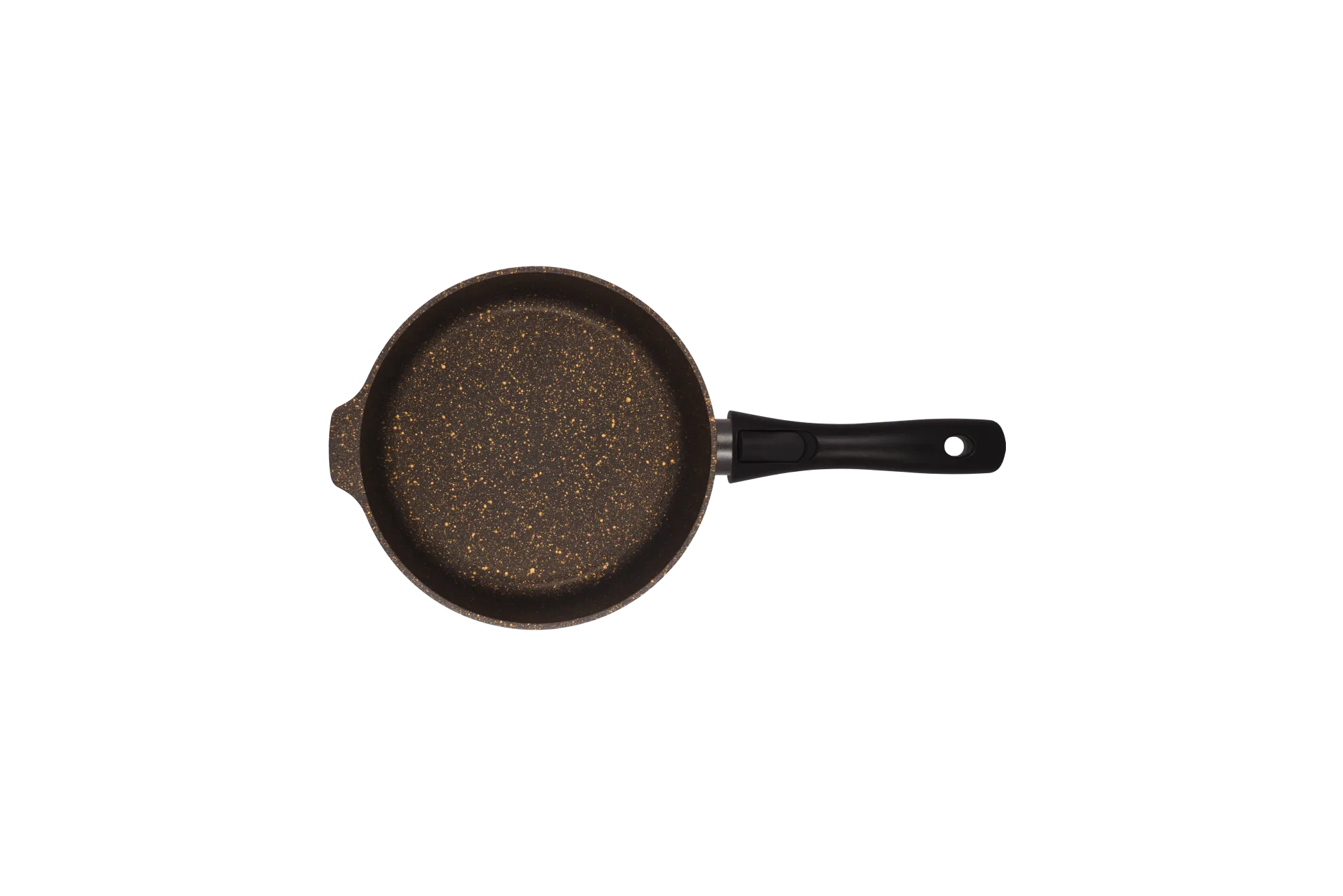 сгчз222а Сковорода глубокая 22 см со съёмной ручкой, со стеклянной крышкой АП линия Грация (черный_золото) 2 пнг 